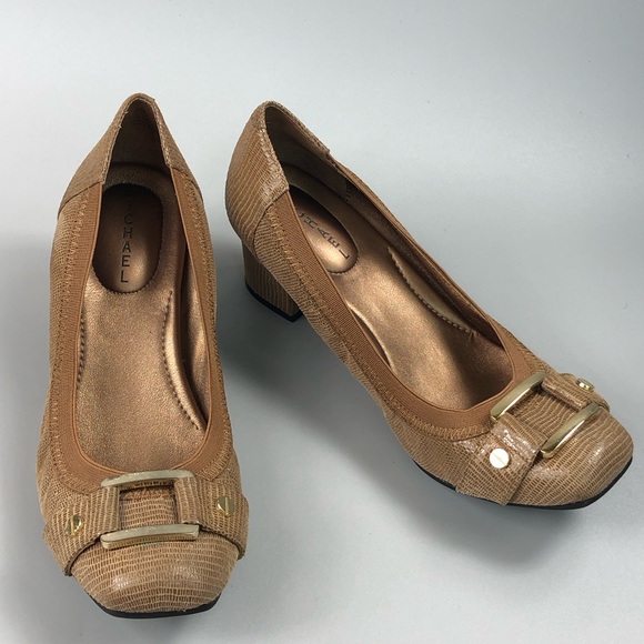 Michael Women’s Brown Snake Print Block Heels Size 8M - Picture 5 of 13